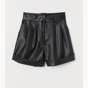 H&M Faux Leather Shorts